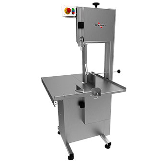 SERRA FITA PARA CARNE INOX, COM EMPURRADOR, MESA MÓVEL, REGULADOR DE CORTE, LÂMINA 2.820 MM 220V - SKYMSEN