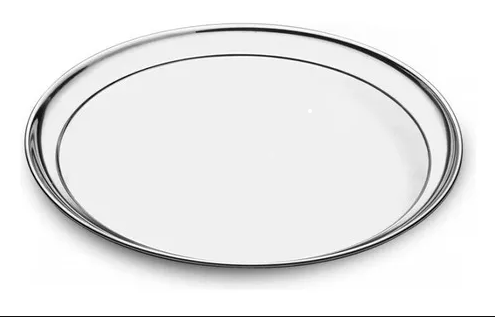BANDEJA REDONDA EM ALUMINIO POLIDA 40 - ABC