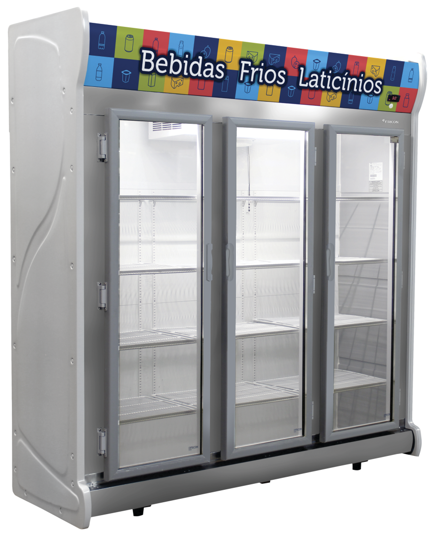 EXPOSITOR AUTO SERVIÇO 3 PORTAS ACFM-1450 CINZA FRICON