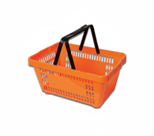 CESTA S-600 LARANJA COM ALCA PLASTICA