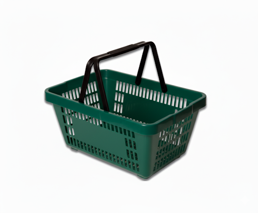 CESTA S-600 VERDE ESCURO C/ALCA PLASTICA