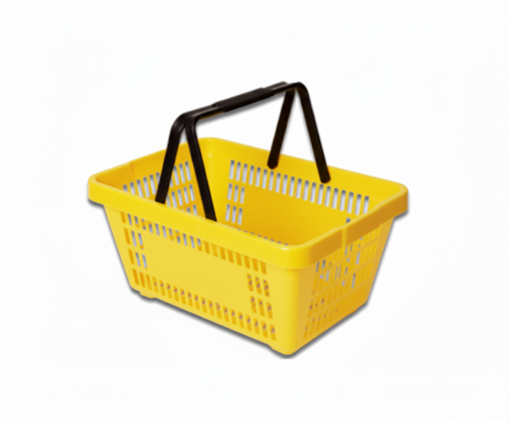CESTA S-600 AMARELA C/ ALCA PLASTICA