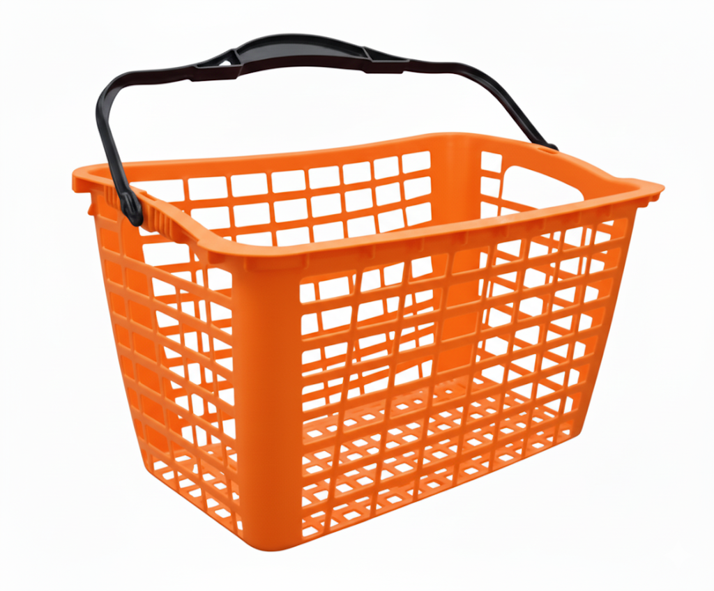 CESTO 12,5L LARANJA COM ALÇA PRETA - SIRIS 25