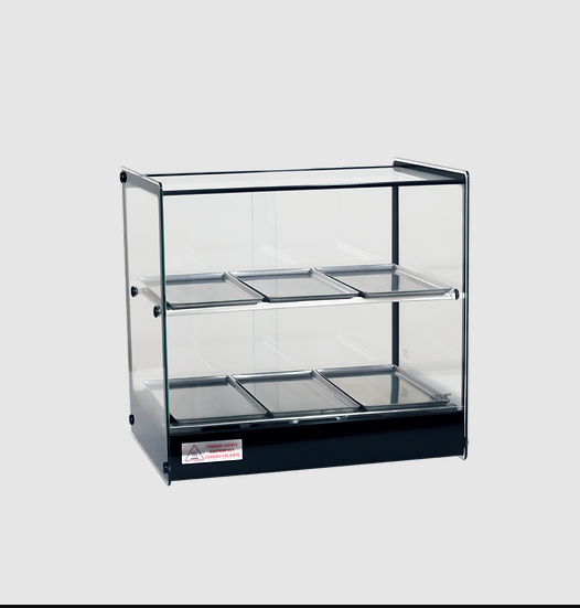 ESTUFA EVR QUADRADA DUPLA SALGADO 6 BANDEJA LED COM VAPOR PRETA - TITÃ
