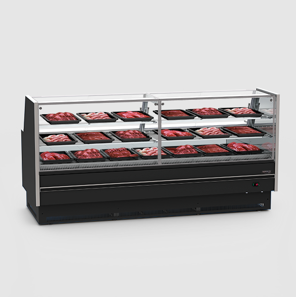 EXPOSITOR AÇOUGUE PREMIUM VIDRO RETO PRATELEIRA 2,50M REFRIMATE