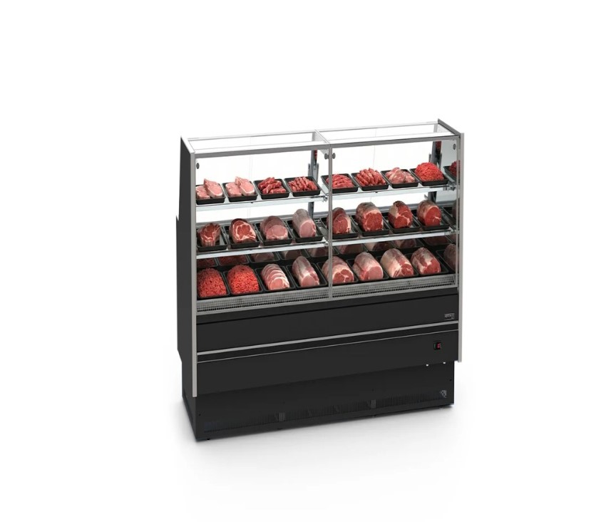 EXPOSITOR AÇOUGUE PREMIUM VIDRO RETO PRATELEIRA 1250 - REFRIMATE