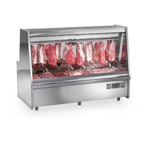 EXPOSITOR REFRIGERADO PARA AÇOUGUE EM AÇO INOX GATS-200 TURINO - GELOPAR