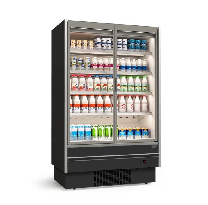 EXPOSITOR VERTICAL RESFRIADOS 2 PORTAS MÁQUINA ACOPLADA - REFRIMATE