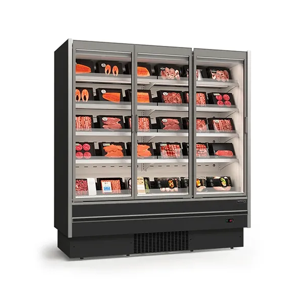 EXPOSITOR VERTICAL EXTRA FRIO 3 PORTAS 1875 MÁQUINA ACOPLADA REFRIMATE
