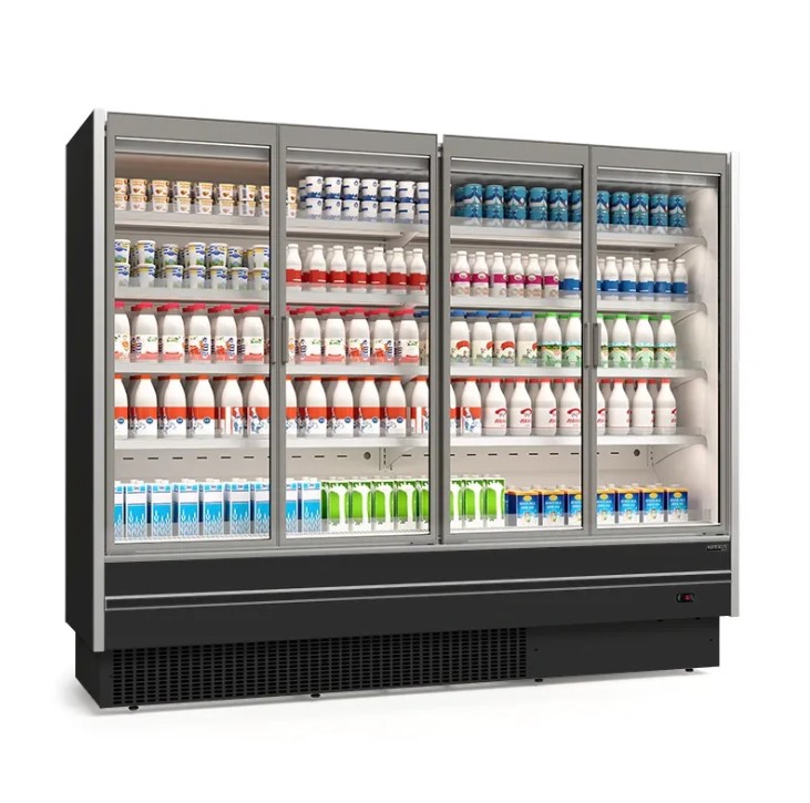 EXPOSITOR VERTICAL PREMIUM MAQUINA ACOPLADA FRIOS E LATICINIOS 2500 PRETO - REFRIMATE