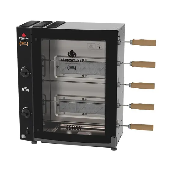 FORNO ASSADOR ROTATIVO ACTION INDUSTRIAL Á GÁS PRAC-05 I/T - PROGÁS