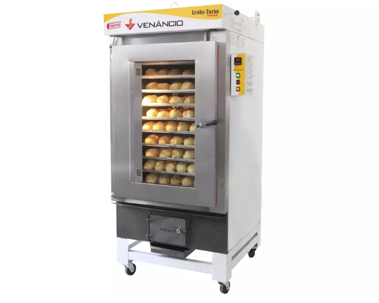 FORNO INDUSTRIAL TURBO CICLONE Á LENHA COM 10 ESTEIRAS - VENANCIO