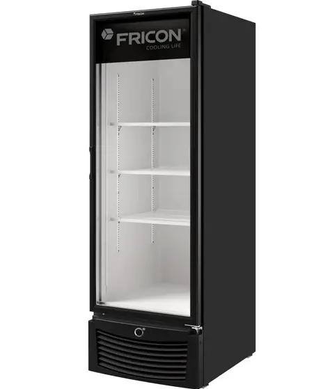 CONSERVADOR VERTICAL TRIPLA AÇÃO 569L VCET569-2V002 TAMPA DE VIDRO PRETO FRICON