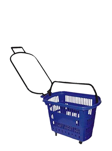 CESTA S-1200 AZUL COM RODÍZIO - PLASTICOMM