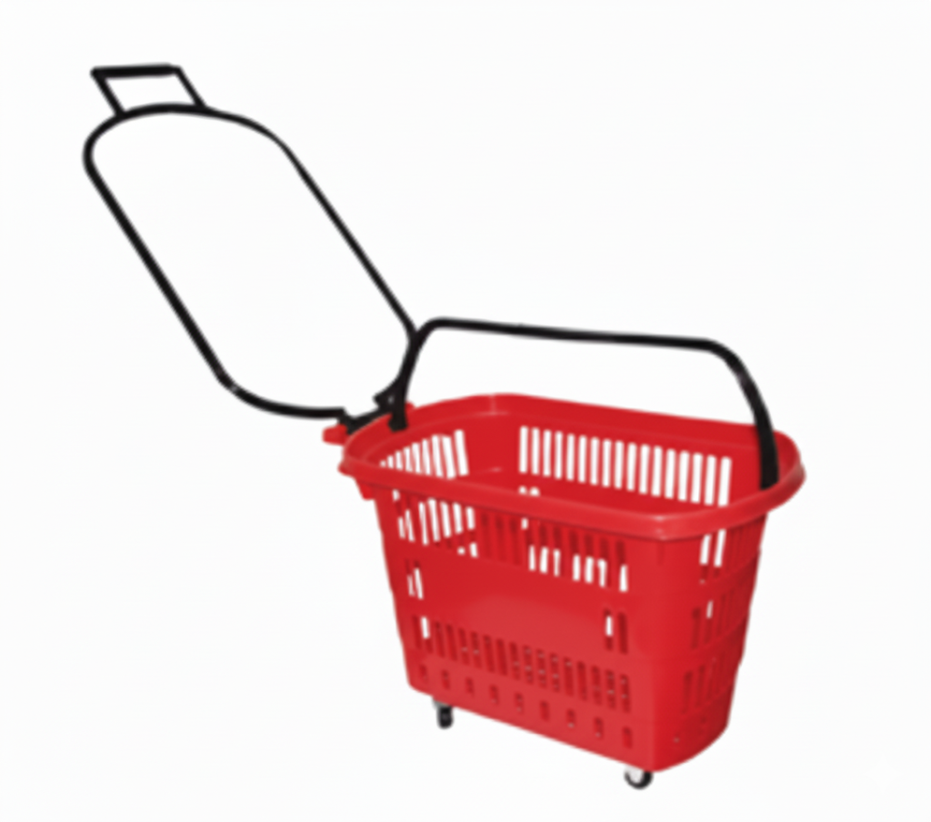 CESTA S-1200 VERMELHO C/ RODIZIO