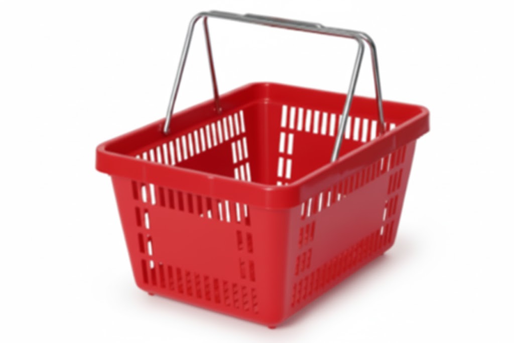 CESTA S-600 VERMELHO COM ALCA METALICA