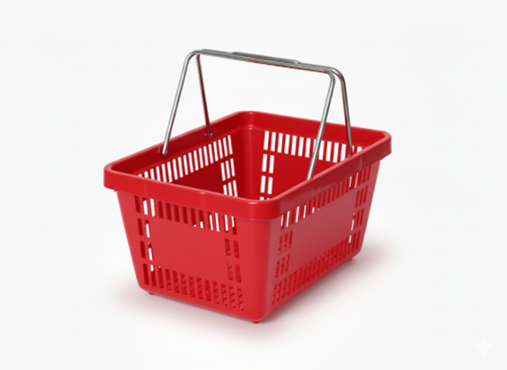 CESTA S-600 VERMELHO COM ALCA METALICA