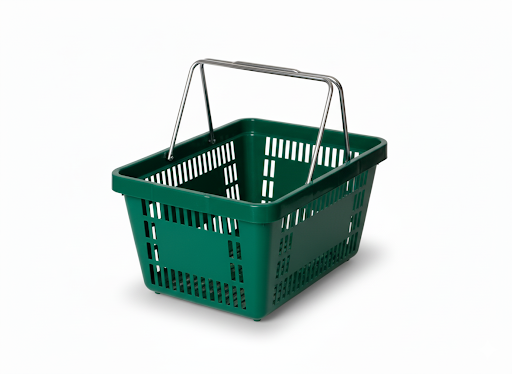 CESTA S-600 VERDE ESCURO COM ALCA METALICA