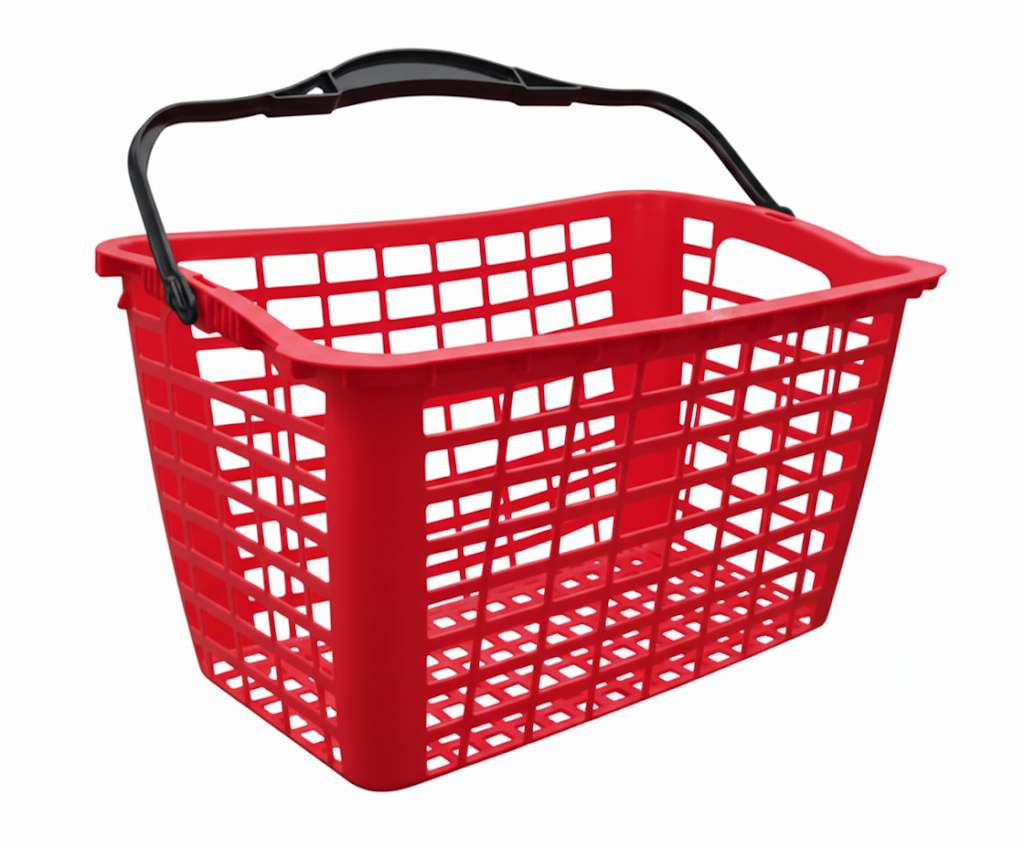 CESTO 12L VERMELHO COM ALÇA PRETA - SIRIS 25