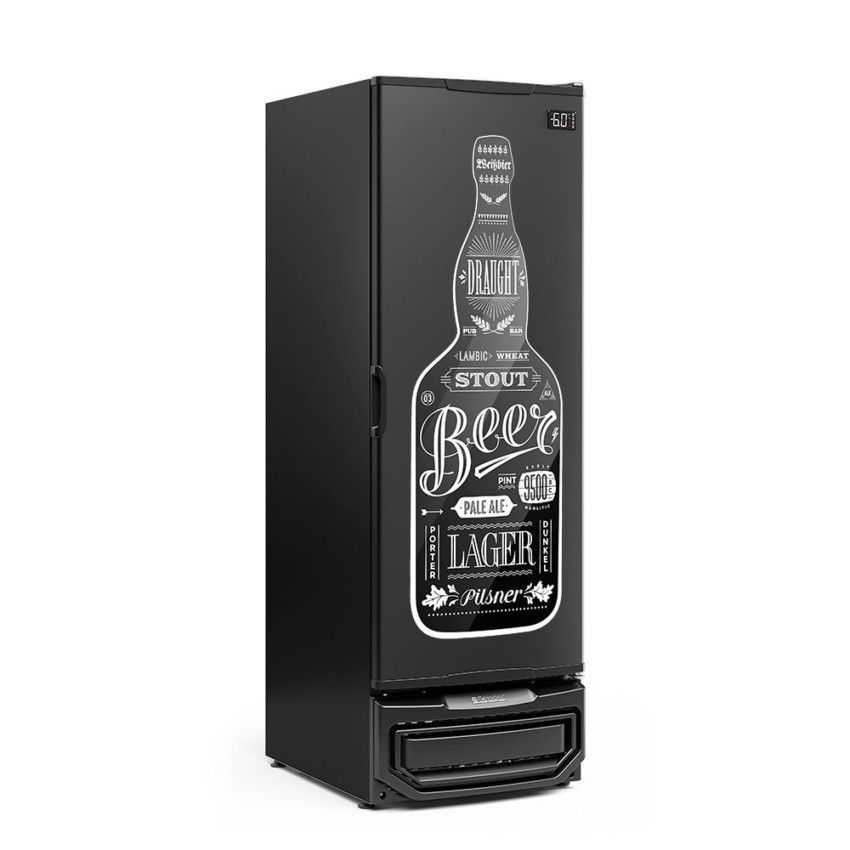 REFRIGERADOR VERTICAL CHAPA PRETA CERVEJEIRA GCB-57 - GELOPAR