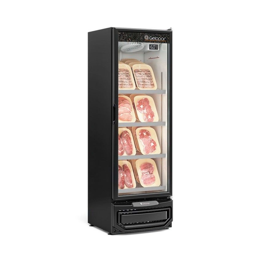 REFRIGERADOR VERTICAL COM 1 PORTA PRETO CONVENIÊNCIA GCBC-45 - GELOPAR