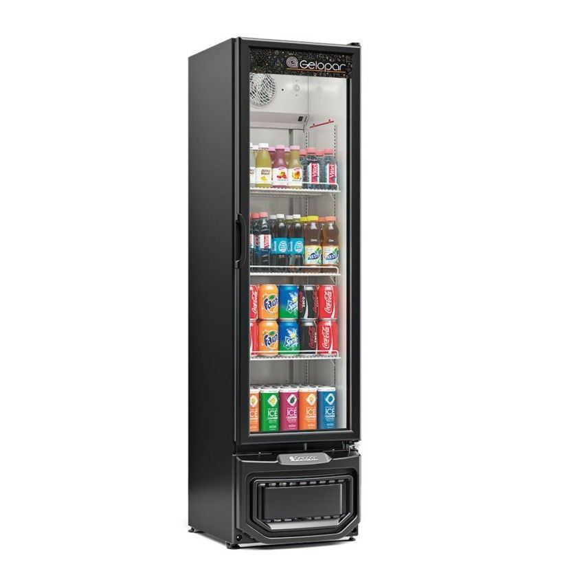 REFRIGERADOR VERTICAL PRETO TURMALINA GPTU-230 - GELOPAR
