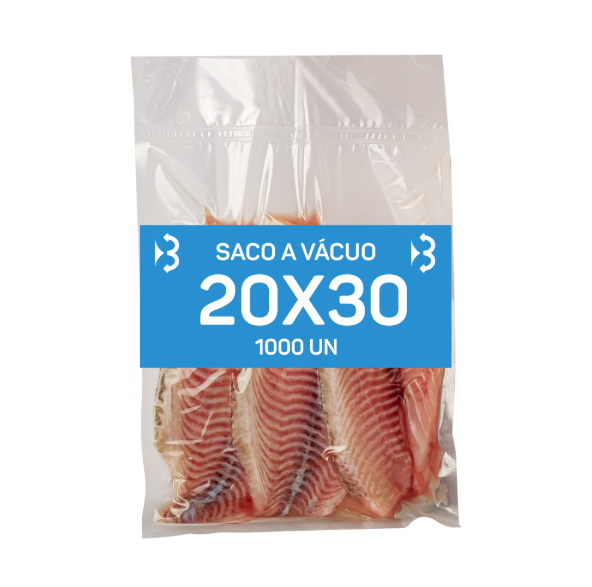 SACO PLASTICO DE NYLON Á VACUO 20X30X0,12CM (6,59) - BAIÃO