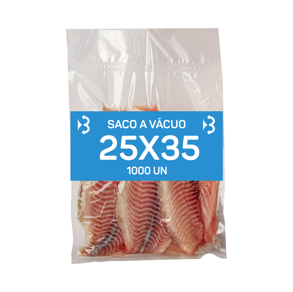 SACO PLASTICO DE NYLON Á VACUO 25X35X,0,12CM (9,67) - BAIÃO