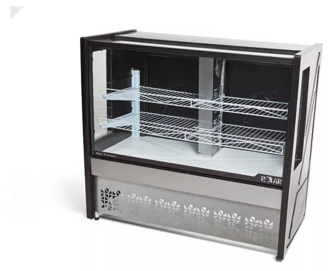 VITRINE CONFEITARIA 1,25M PRETO PLATINUM POLAR