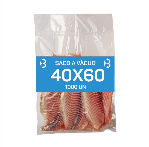SACO PLASTICO A VACUO NYLON 40X60X0,16CM (34,81) - R BAIÃO