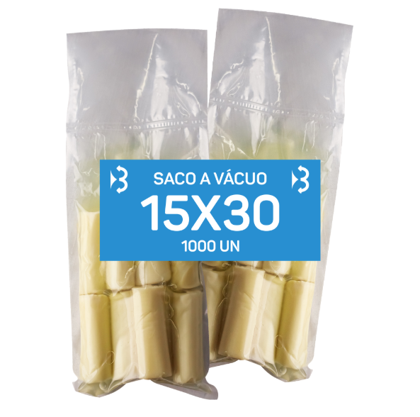 SACO PLASTICO DE NYLON Á VACUO 15X30X0,12CM (5,00) - BAIÃO