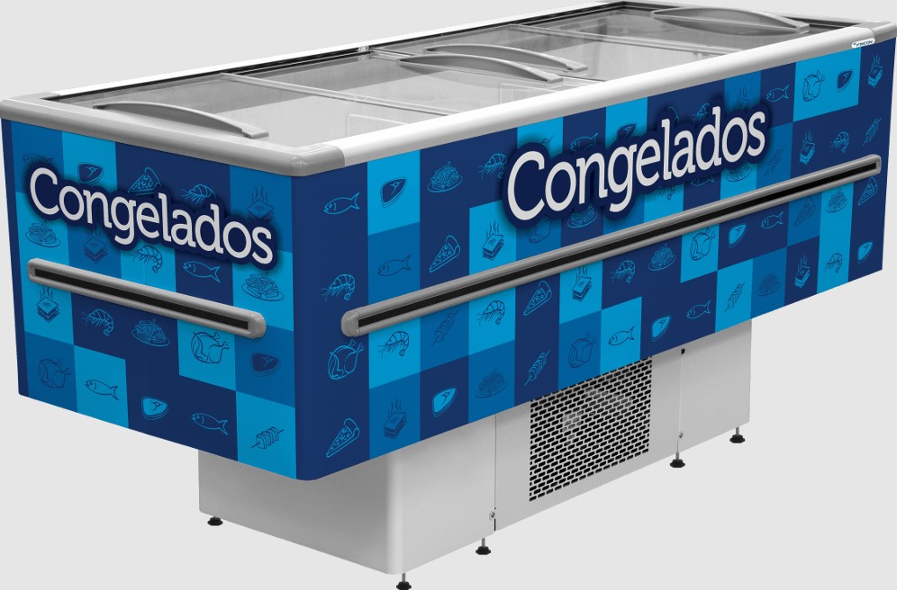 ILHA CONSERVADOR 568L DUPLA AÇÃO AZUL LED ICED568V - FRICON