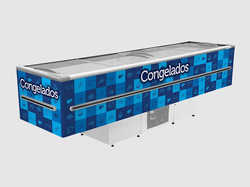 ILHA CONSERVADORA 820 LITROS DUPLA AÇÃO COM LED ADESIVO AZUL ICED-820  FRICON