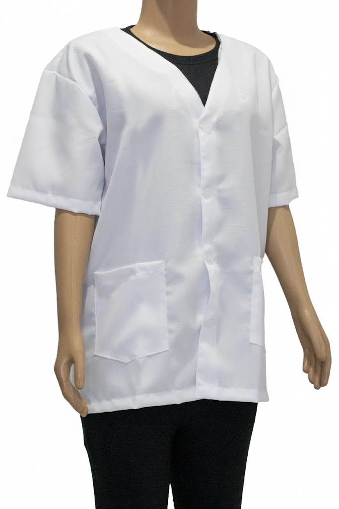 JALECO OXFORD BRANCO SEM GOLA GG - R&S