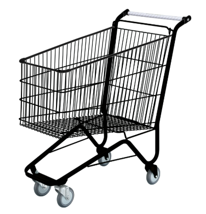 CARRINHO B4 160L SIMPLES PRETO - RODCAR
