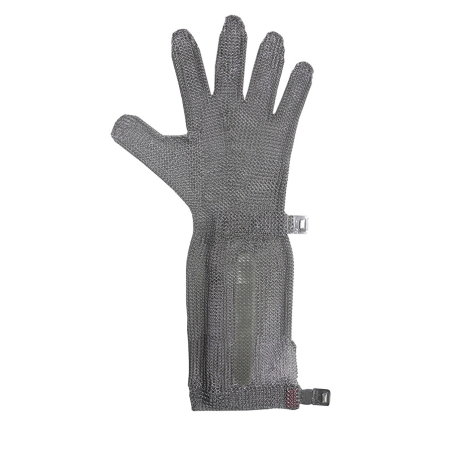 LUVA MALHA DE ACO (PUNHO 15CM) TAM 4 (G) - MANULATEX