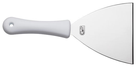 ESPATULA RETA 10CM COM CABO BRANCO - GP INOX