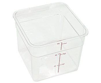 POTE QUADRADO POLICARBONA 6L - GP INOX