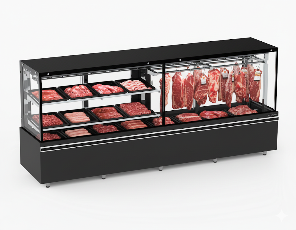 EXPOSITOR AÇOUGUE VANGUARD TOP MISTO 3,00M AR FORÇADO REFRIMATE