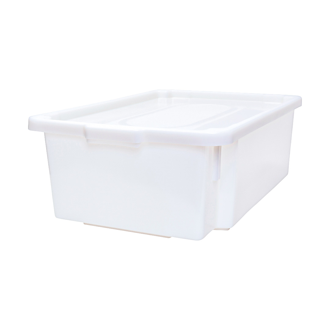 CAIXA ORGANIZADORA BRANCA DE PLASTICO S-950 45L COM TAMPA