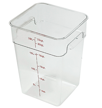 POTE QUADRADO POLICARBONATO 20 L - GP INOX