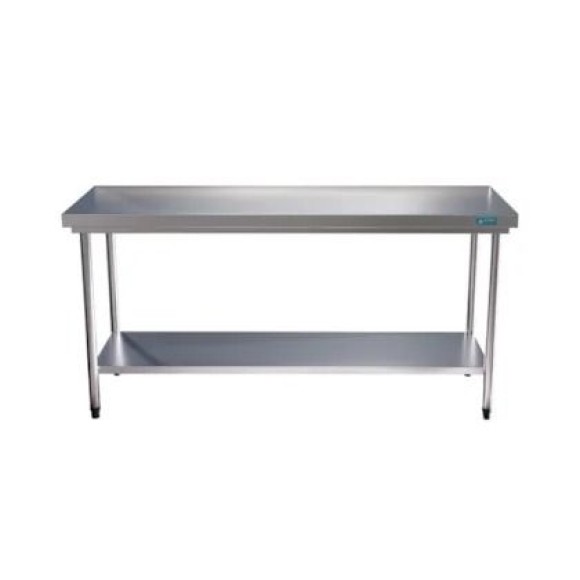 MESA INTEIRA INOX COM PRATELEIRA 120X70X80CM GP748 - GP INOX