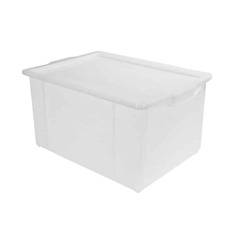 CAIXA PLASTICA ORGANIZADORA BRANCA S-930 40LTS COM TAMPA DEKACRON