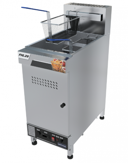FRITADOR INDUSTRIAL ÁGUA E OLEO A GÁS 20L - METVISA