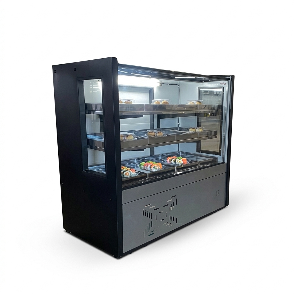VITRINE NATURAL 1,20M PRETO - TERMISA