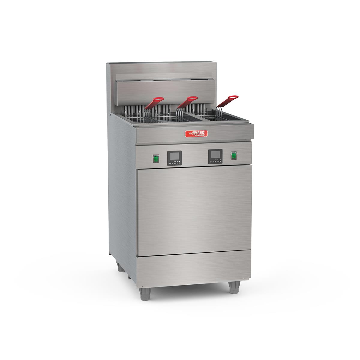FRITADEIRA ELÉTRICA BIPARTIDA 38L 380V TRIFÁSICA - REDCHAMELEON