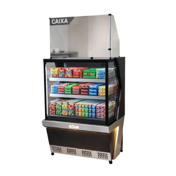 VITRINE NATURAL CAIXA 0,80CM POLAR PRETO