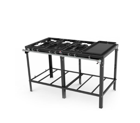 FOGÃO BAIXA PRESSÃO 6 BOCAS SIMPLES COM CHAPA PMS-600 FCH - PROGÁS