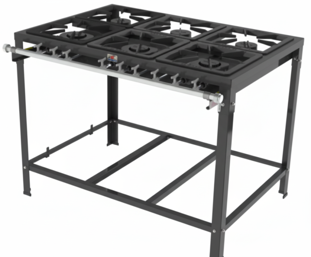 FOGÃO BAIXA PRESSÃO COM 3 BOCAS SIMPLES E 3 BOCAS DUPLAS PMSD-63 G2 - PROGÁS